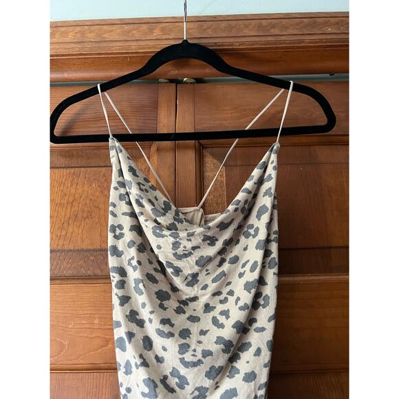 Abercrombie & Fitch Women's Leopard Print One Piece Bodysuit Cream Black Size XS - Picture 4 of 12